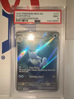 Pokemon TCG Wartortle 171/165 Mew-EN 151 Illustration Rare MINT PSA 9 - Image 2