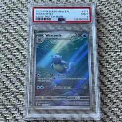 2023 Pokemon Mew En-151 PSA 9 Mint Wartortle Illustration Rare 171/165 - Image 1