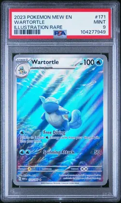 Pokemon TCG Wartortle 171/165 Mew-EN 151 Illustration Rare MINT PSA 9 - Image 3