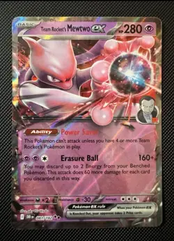 2025 Pokemon SV Destined Rivals DRI EN Team Rocket's Mewtwo ex #081/182 - Image 1