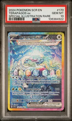 2024 POKEMON SCR EN-STELLAR CROWN SPECIAL ILLUSTRATION RARE TERAPAGOS EX PSA 10 - Image 1