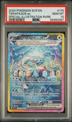 2024 POKEMON SCR EN-STELLAR CROWN SPECIAL ILLUSTRATION RARE TERAPAGOS EX PSA 10 - Image 1