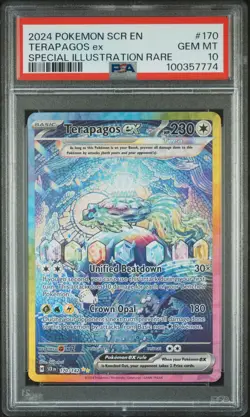 2024 POKEMON SCR EN-STELLAR CROWN SPECIAL ILLUSTRATION RARE TERAPAGOS EX PSA 10 - Image 1