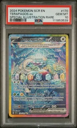 2024 POKEMON SCR EN-STELLAR CROWN SPECIAL ILLUSTRATION RARE TERAPAGOS EX PSA 10 - Image 1