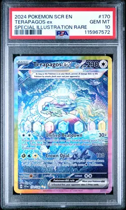 2024 POKEMON SCR EN-STELLAR CROWN SPECIAL ILLUSTRATION RARE TERAPAGOS EX PSA 10 - Image 1