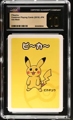 CGC 10 Pristine Pikachu Old Maid Playing Cards 2019 Japanese Pokemon Card - Image 1
