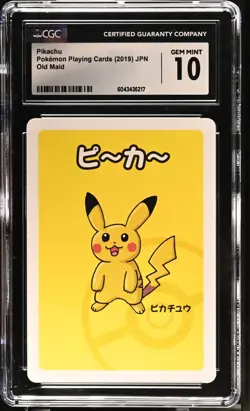 CGC 10 Pikachu Old Maid Playing Cards 2019 Japanese Pokemon Card - Image 1