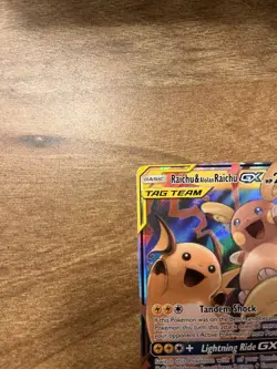 Pokemon TCG Raichu & Alolan Raichu GX Unified Minds 54/236 Holo Ultra Rare Basi. - Image 4
