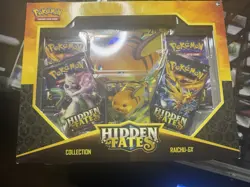 Pokemon TCG Hidden Fates Raichu GX Collection Box New Factory Sealed 728192512490 - Image 1