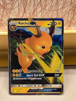 Raichu GX 20/68 Ultra Rare Holo Hidden Fates Pokemon TCG Card NM - Image 1