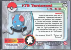2000 Topps Chrome Pokemon #72 Tentacool - Image 2