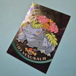 Nice #3 VENUSAUR 2000 TOPPS CHROME POKEMON TV ANIMATION - Image 1