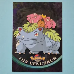 Nice #3 VENUSAUR 2000 TOPPS CHROME POKEMON TV ANIMATION - Image 2