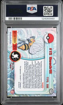 2000 TOPPS CHROME POKEMON T.V. #15 BEEDRILL PSA 3 - Image 2