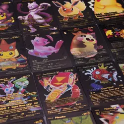 New Foil Black PACK 55 CARDS TCG GX Vmax GX Card Charizard Rare Pokemon Card - Image 5