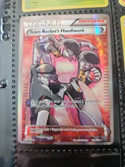 Team Rocket's Handiwork 124/124 XY Fates Collide 2016 Full Art Pokemon Card TCG - Image 1