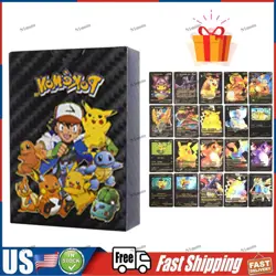 55Pcs Pokemon Card Foil Black PACK CARDS TCG GX Vmax GX Card Charizard Rare * - Image 1