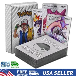 New Foil SILVER PACK 55 CARDS TCG GX Vmax GX Card Charizard Rare Pokemon - Image 1