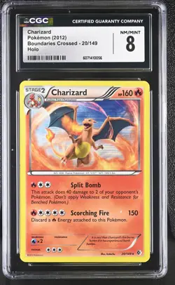 CGC 8 Charizard 2012 Boundaries Crossed 20/149 Holo Pokemon Card - Image 1