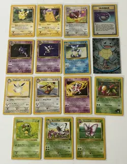 Lot Of 15 1st Vintage Pokemon Cards- Non Holo, Rare, Some 1st Edition- Read - Image 1