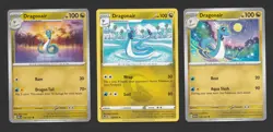 Dragonair Pokemon Card Collection Set of 3 English Cards - Image 1