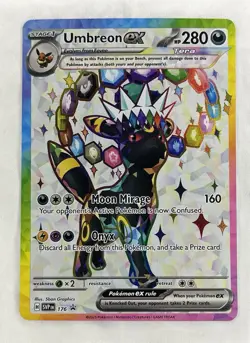 New Pokemon TCG Umbreon Black Star Promo Card SVP 176 Figure Collection - Image 1