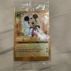 SEALED Mickey Mouse True Friend Puzzle Glimmer Foil LORCANA card - Image 1
