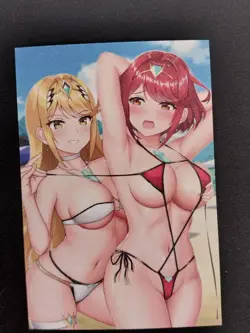 Mythra Pyra- Goddess Story - Doujin - Sexy Waifu Trading Card - Image 1