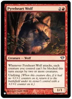 Dark Ascension Pyreheart Wolf MTG Magic the Gathering NM - Image 1