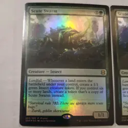 FOIL 2x Scute Swarm PROMO Zendikar Rising 203/280 MTG ZNR NM 2x - Image 2