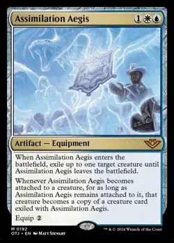 MTG Outlaws of Thunder Junction *FOIL* M Assimilation Aegis #0192 - Image 1