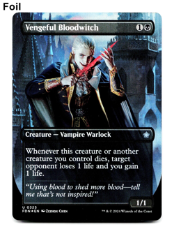 Vengeful Bloodwitch (Borderless) - FOIL - [Foundations] MTG Magic 💀 - Image 1
