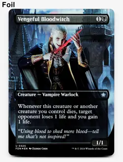 Vengeful Bloodwitch (Borderless) - FOIL - [Foundations] MTG Magic 💀 - Image 3