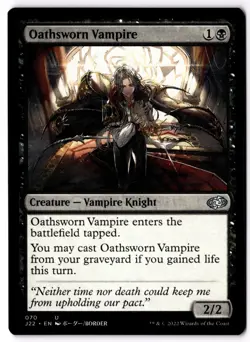 Oathsworn Vampire U Jumpstart 2022 70 NM Anime Art - Image 1