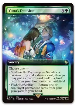 Yuna's Decision (Extended Art) #125 (Foil) (NM) Final Fantasy FIC Magic MTG - Image 1