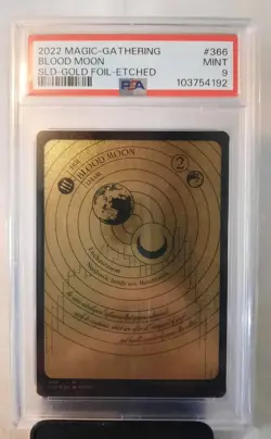 Magic The Gathering PSA 9 Blood Moon Gold Foil Enchanted 2022 #366 SLD. MINT - Image 2