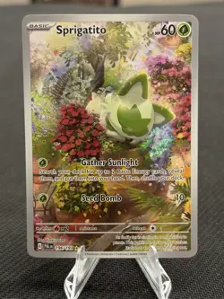 Pokemon Sprigatito Illustration Rare Full Art Holo 196/193 Sv02: Paldea Evolved - Image 1