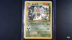 Beedrill 17/102 D.efending Error Misprint Pokemon Base Set LP - Image 1