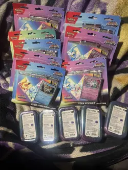 Pokemon Prismatic Evolutions Tech Sticker Collection Blister Set of 8 & 5 Tins - Image 2