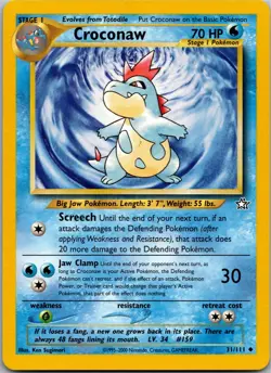 Croconaw (31) - Neo Genesis 031/111 - Uncommon - NM Pokemon TCG - Image 1