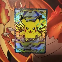 Pokemon TCG Pocket Pikachu EX Holographic SIR Deluxe ex - Fan Art IR AR - Image 1