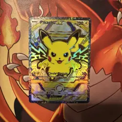 Pokemon TCG Pocket Pikachu EX Holographic SIR Deluxe ex - Fan Art IR AR - Image 2