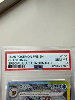 Pokemon 2025 Pre en Special Illustration Rare #150 Glaceon EX Gem Mint PSA 10 - Image 2