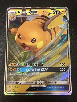 Pokemon TCG Raichu GX Sun & Moon SM213 Holo Promo Promo (1) - Image 1