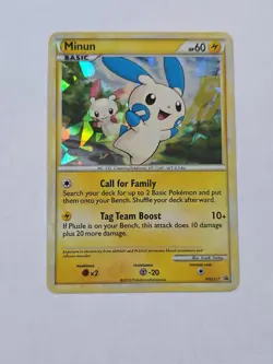 Minun HGSS17 Black Star Promo Cracked Ice Pokemon TCG 2010 LP - Image 1