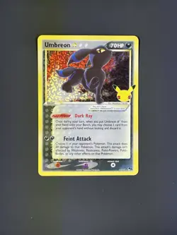 2021 POKEMON CELEBRATIONS #17/17 UMBREON CLASSIC COLLECTION GOLD STAR - Image 1