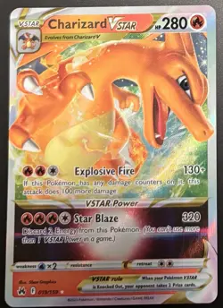 Pokemon Charizard VSTAR 019/159 Ultra Rare Crown Zenith CRZ SWSH Full Art NM - Image 1