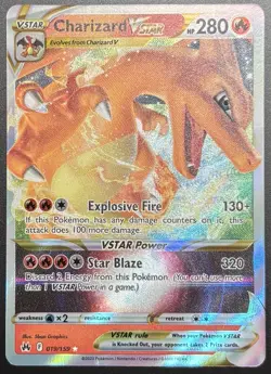 Pokemon Charizard VSTAR 019/159 Ultra Rare Crown Zenith CRZ SWSH Full Art NM - Image 2