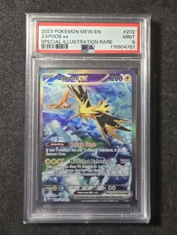 Zapdos Ex #202/165 - Pokemon(2023) English 151 Special Ill. Rare PSA MINT 9!💎 - Image 2