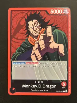 Monkey.D.Dragon OP07-001 L One Piece 500 Years In The Future NM - Image 1